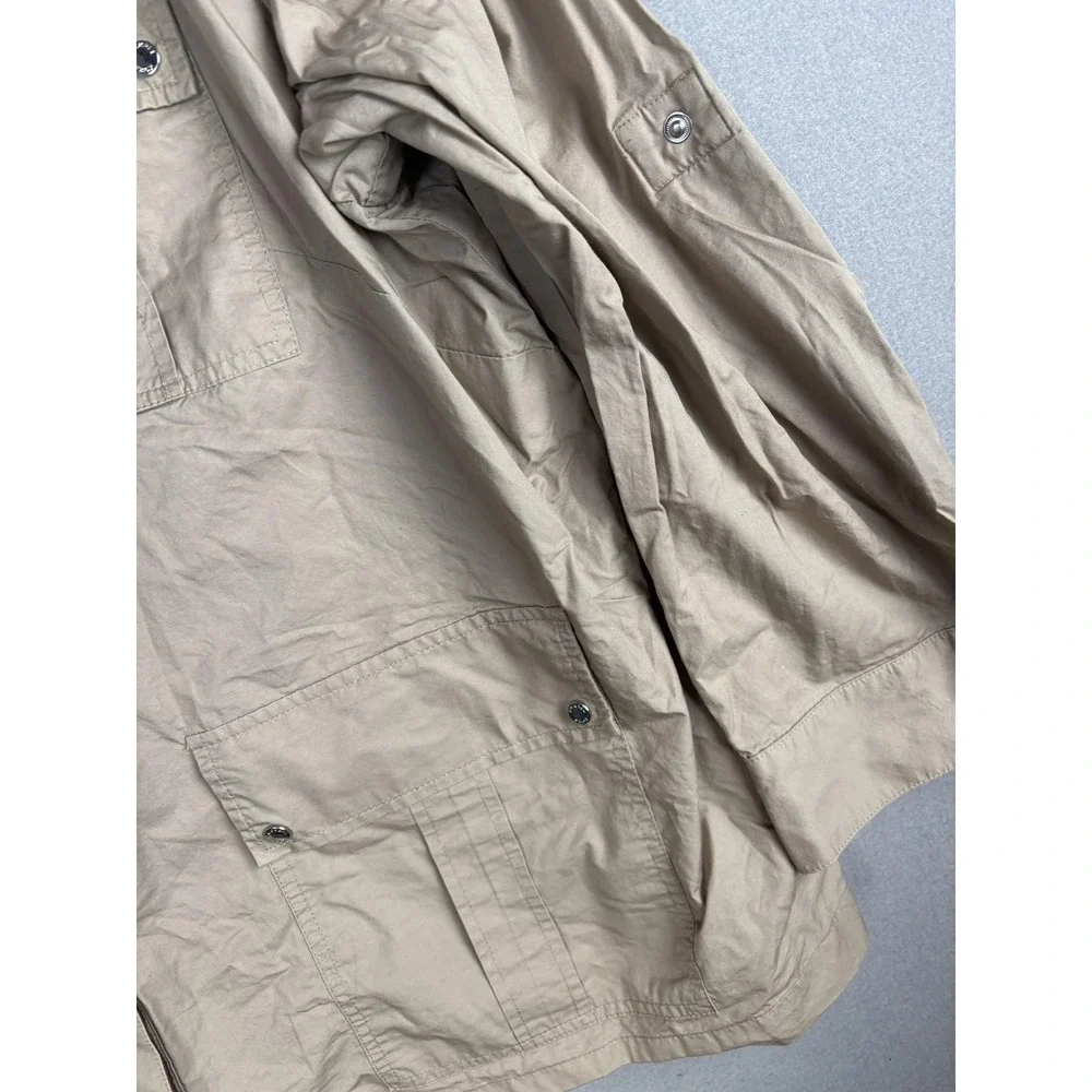 Michael Michael Kors Jacket Womens 22W Khaki Utility Safari Cotton